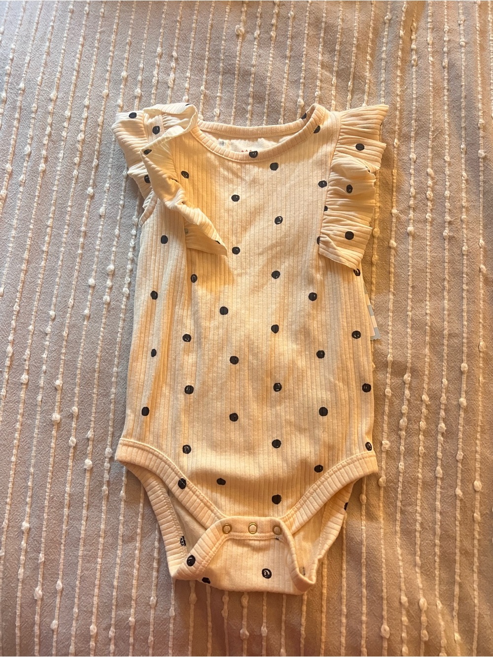 Cat & Jack Cream One-Piece Bodysuit with Black Polka Dots